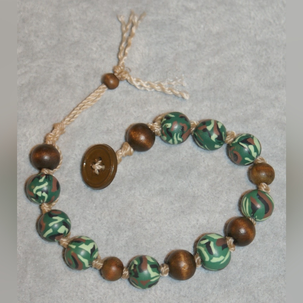 Unisex camo corded bracelet BU-8-001